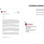 examples of letterhead and business cards at University of Georgia