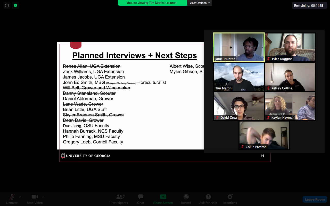 screenshot of Zoom meeting
