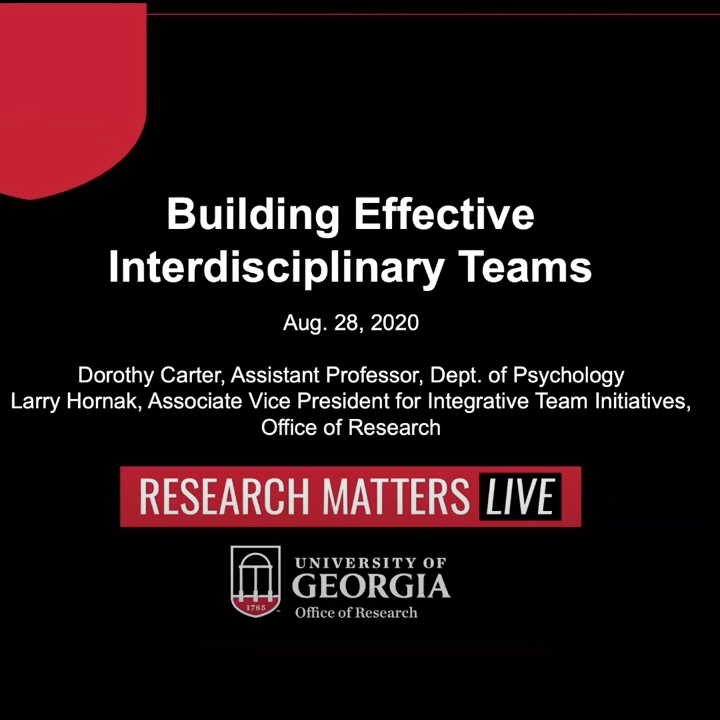 Building Effective Interdisciplinary Teams.