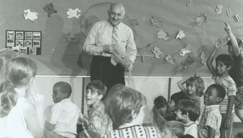 E. Paul Torrance working with gifted children at the University of Georgia college of Education