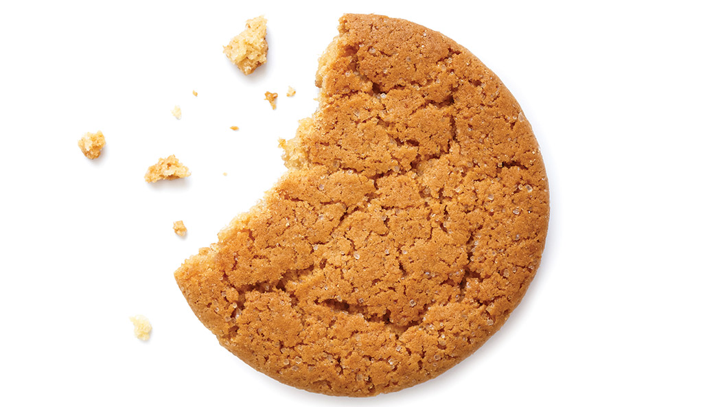 A cookie with a bite taken out