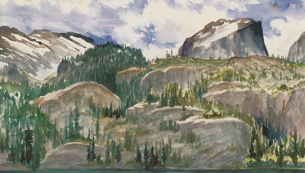 Martha Odum's painting of Bear Lake, Colorado