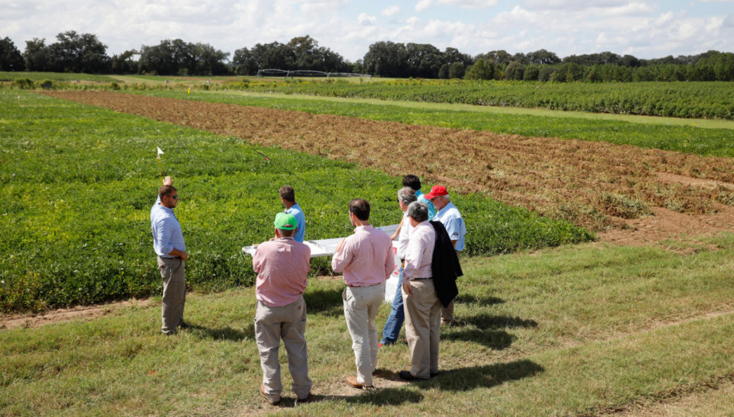 UGA and state officials at Stripling Irrigation Research Park in Camilla, Georgia.