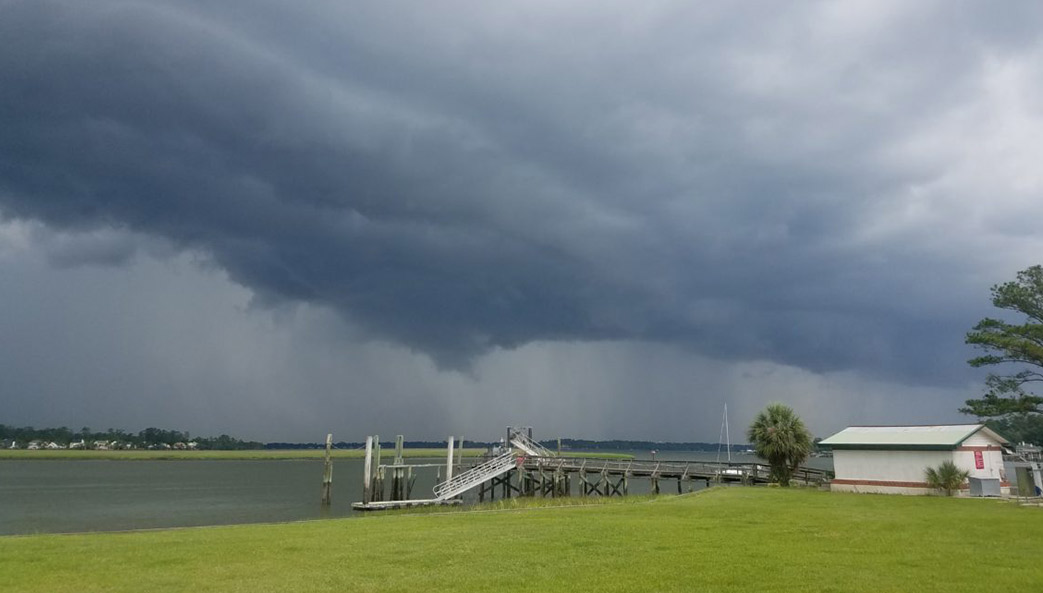 view of sky at the Skidaway Institute of Oceanography