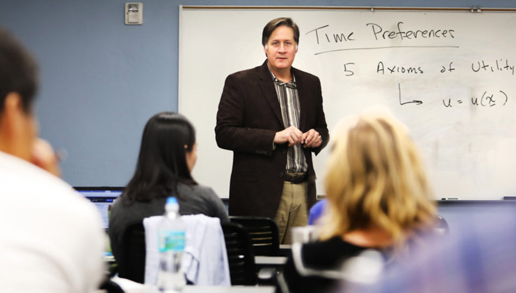 David Bradford lecturing in his classroom at UGA.