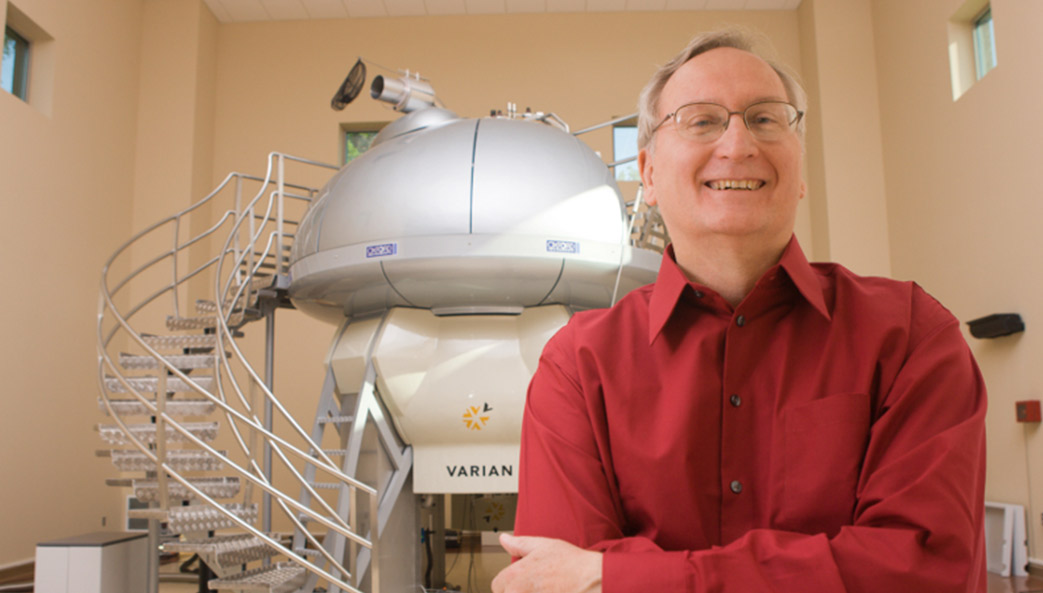 Will York stands before a large MRI device at the Complex Carbohydrate Research Center. (UGA photo)