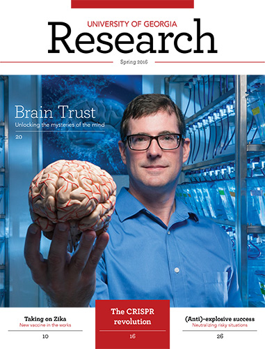 UGA Research Magazine Cover Spring 2016 Brain Trust Jim Lauderdale portrait
