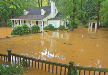 Home flooded by heavy rains