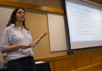 Alejandra Calva, a dual-degree graduate student at UGA’s College of Public Health and School of Social Work