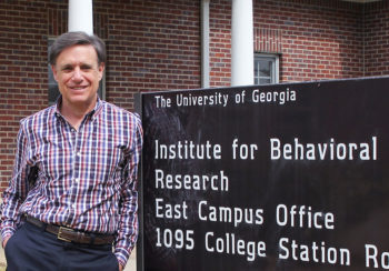 University of Georgia researcher Gene Brody in front of Center for Family Research