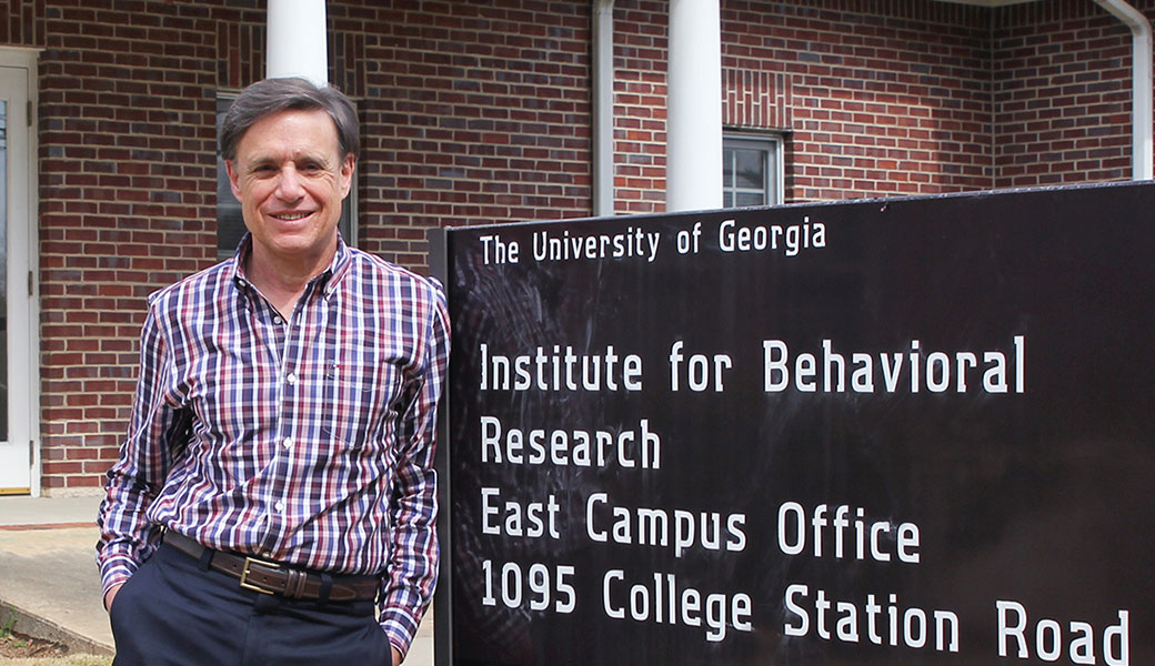 University of Georgia researcher Gene Brody in front of Center for Family Research