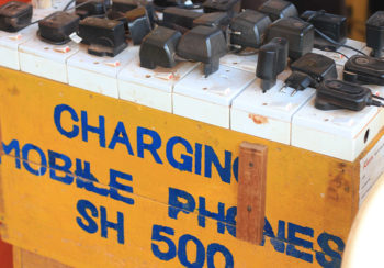 image of phone charging station