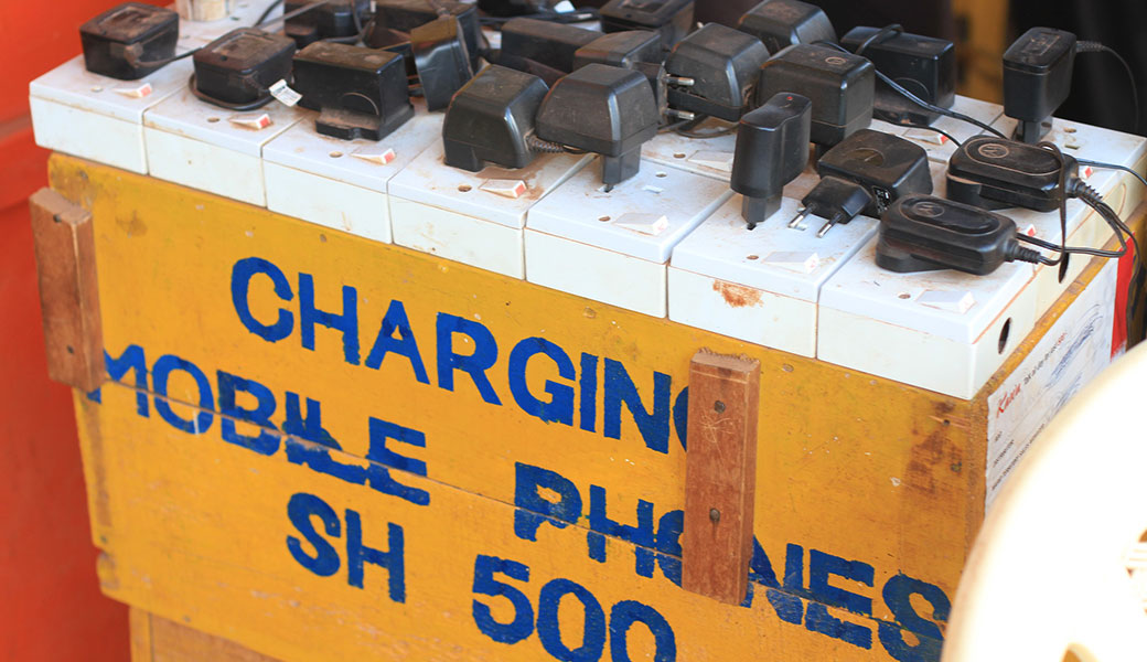 image of phone charging station