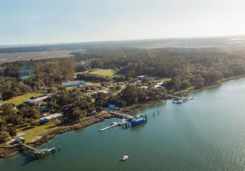 An aerial view of Skidaway Island, south of Savannah