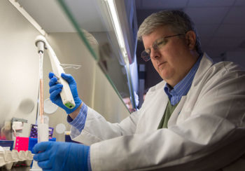 photo of UGA professor Ted Ross in lab