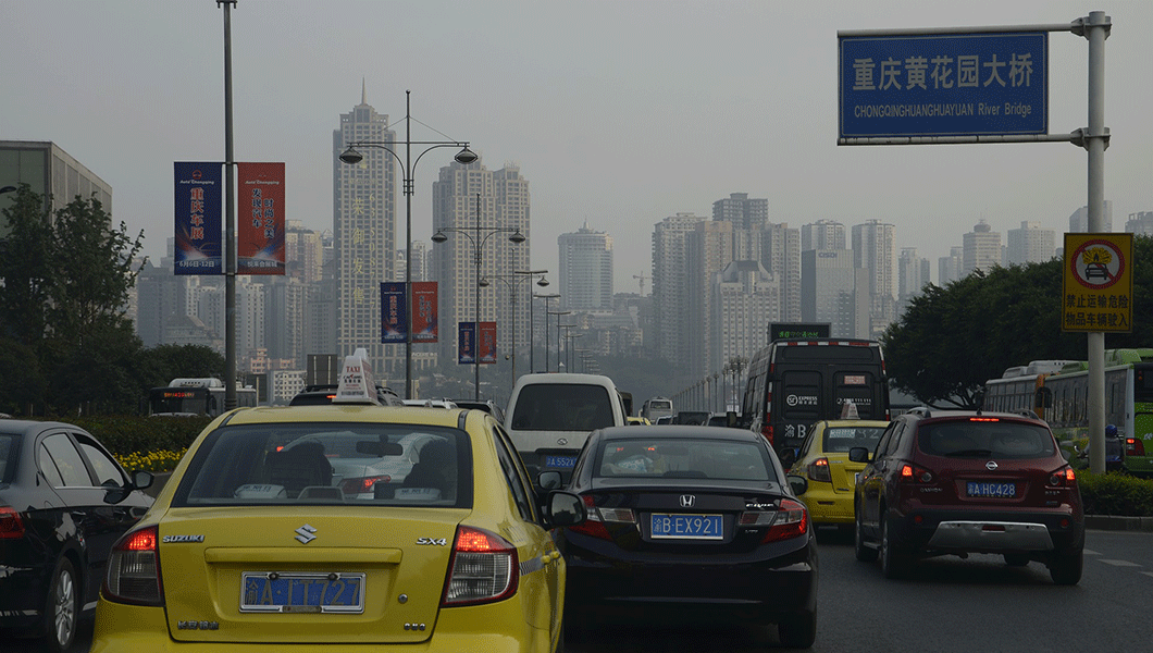 Photo of traffic in urban China