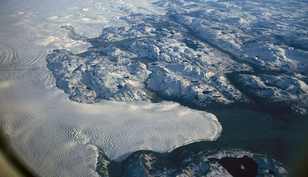 aerial photo of Greenland