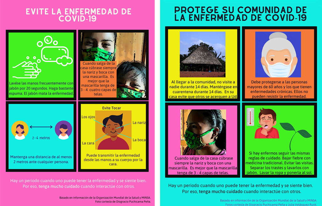 posters used in Panama that included images of indigenous Wounann and reflected indigenous aesthetics and understandings of health.