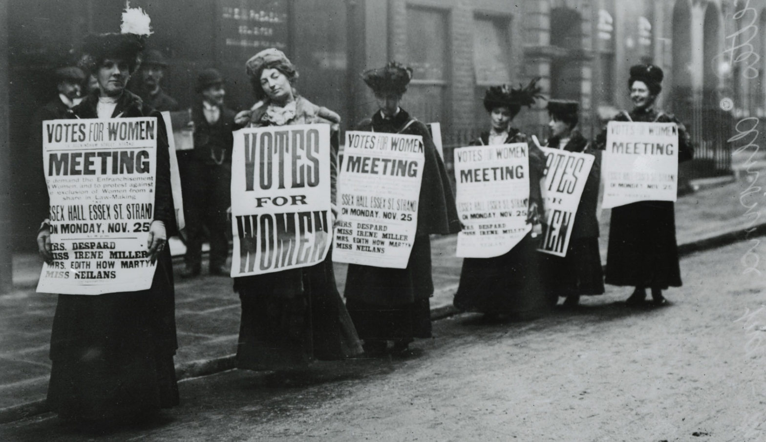 women picketing for right to vote in London