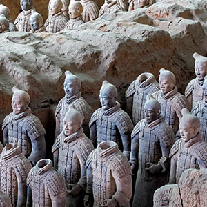 Terracotta Army, part of the Mausoleum of the First Qin Emperor and a UNESCO World Heritage Site located in Xian China