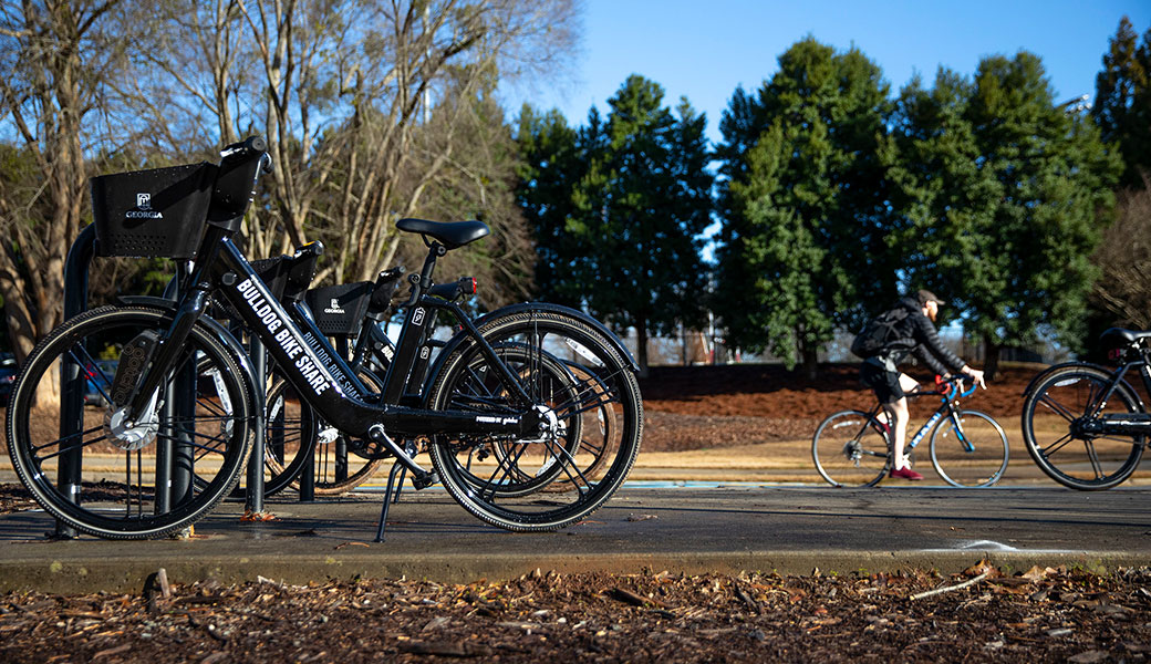 photo of UGA's shared bikes