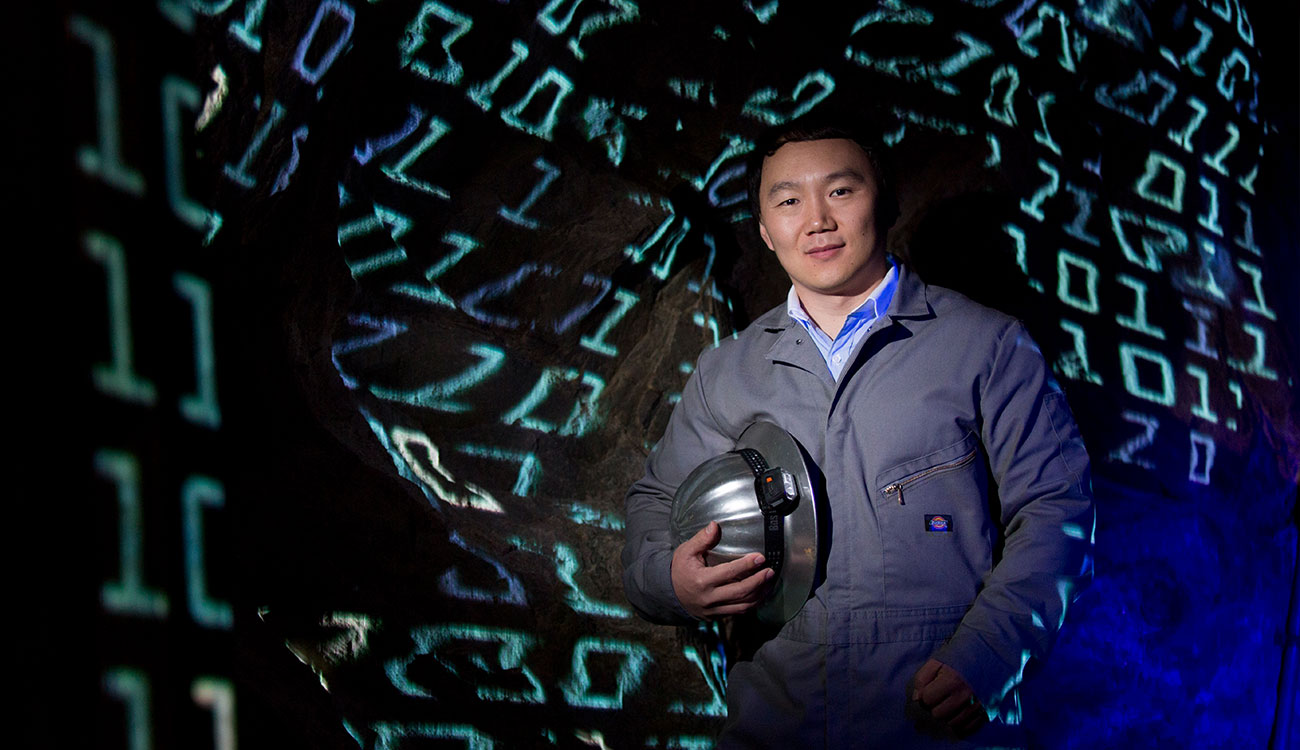 University of Georgia researcher Jaewoo Lee "data mining" in a gold mine.