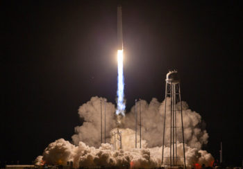 photo of rocket launching into space