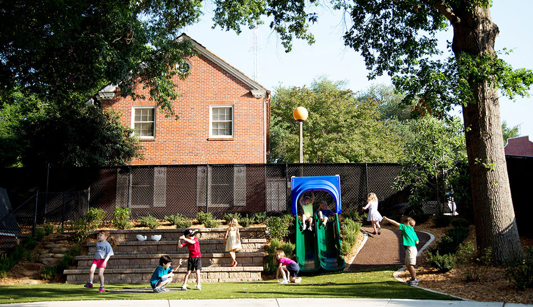 photo of children playing outside