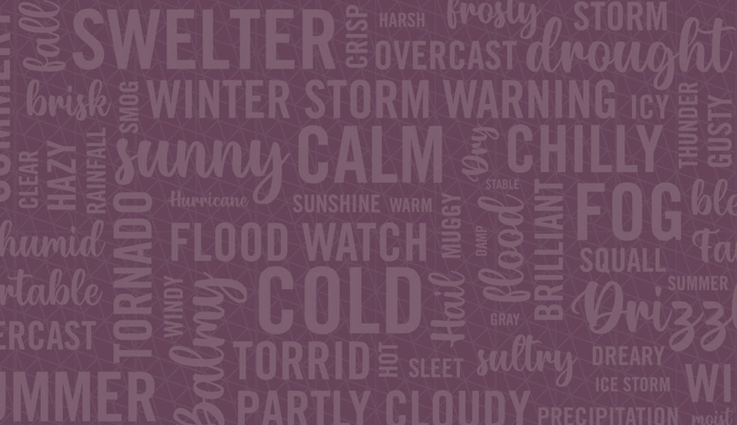 graphic of a weather word collage