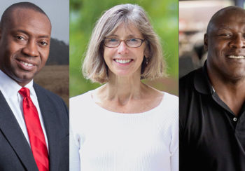 Photo of J. Marshall Shepherd, Mary Ann Moran and Gregory H. Robinson
