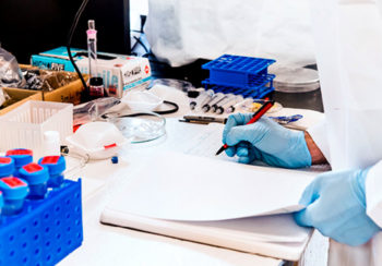 photo of worker in a lab setting