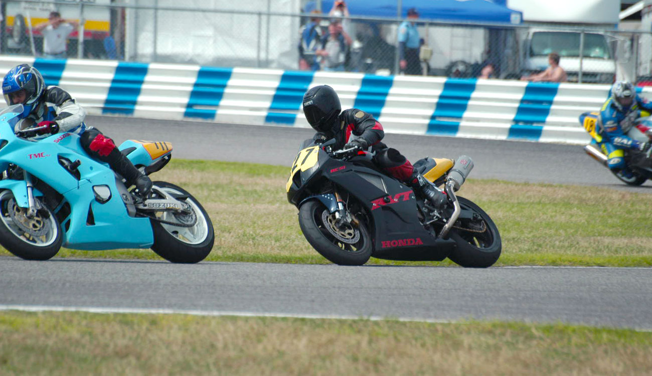motorcycles on racetrack