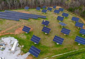 photo of a field of solar panels