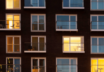 view of apartment windows