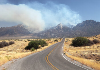 Blazing wildfires in the Organ Mountains of New Mexico