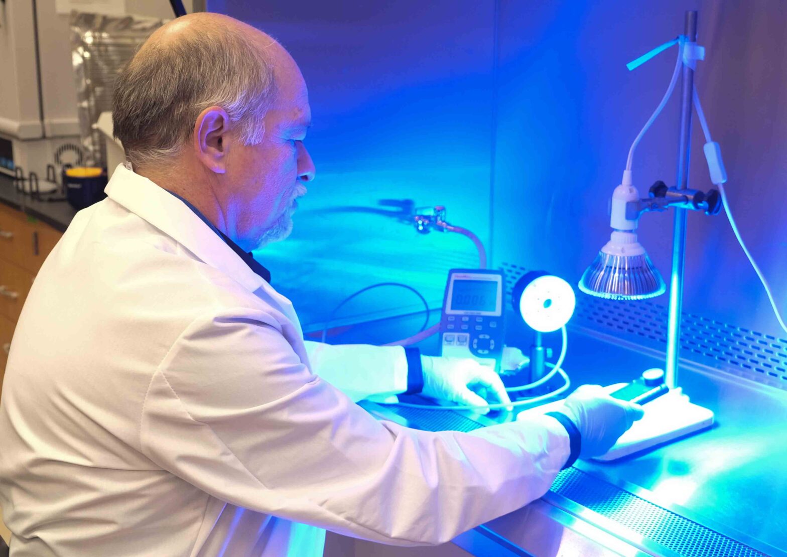 UGA researchers study the use of blue light technology to reduce foodborne outbreaks