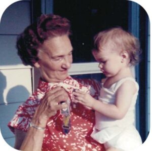 A young Jenay Beer with her grandmother. (Submitted photo)