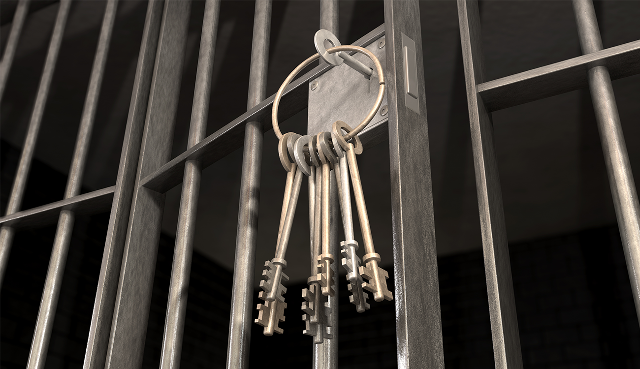Jail cell with keys (iStock image)