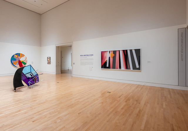An installation photograph of the exhibition “Neo-Abstraction: Celebrating a Gift of Contemporary Art from John and Sara Shlesinger” (2021)