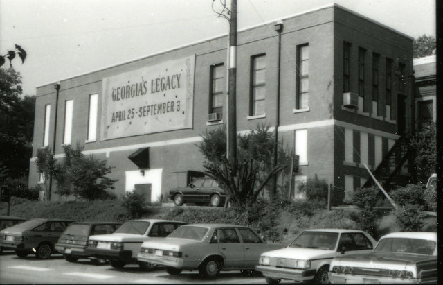 1985 - exterior with "Georgia's Legacy" banner on the back of the building