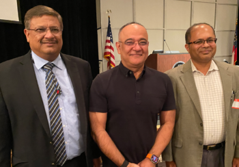 From left: SOC Director Gagan Agrawal; Research Day keynote speaker and GT College of Computing Professor Irfan Essa; and SOC Associate Director Lakshmish Ramaswamy.