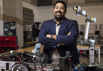 According to Beshoy Morkos, associate professor in mechanical engineering, the UGA Innovation Factory, gives UGA students and researchers firsthand experience with how different technologies interact with factory operations. (Photo by Peter Frey/UGA