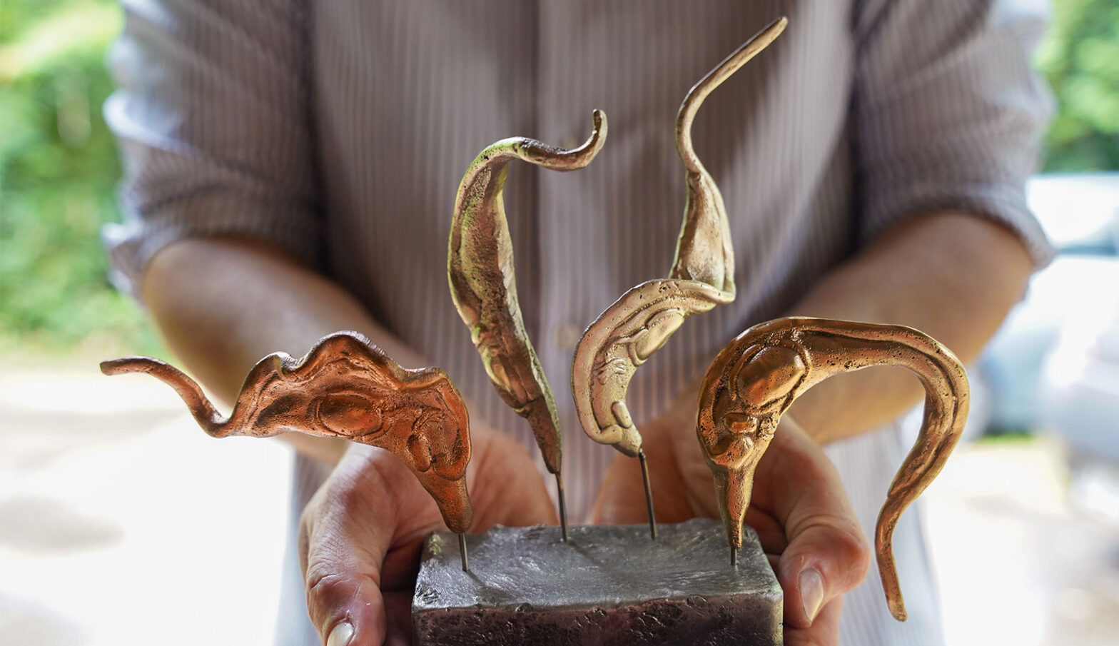 Trypanosoma brucei sculpture