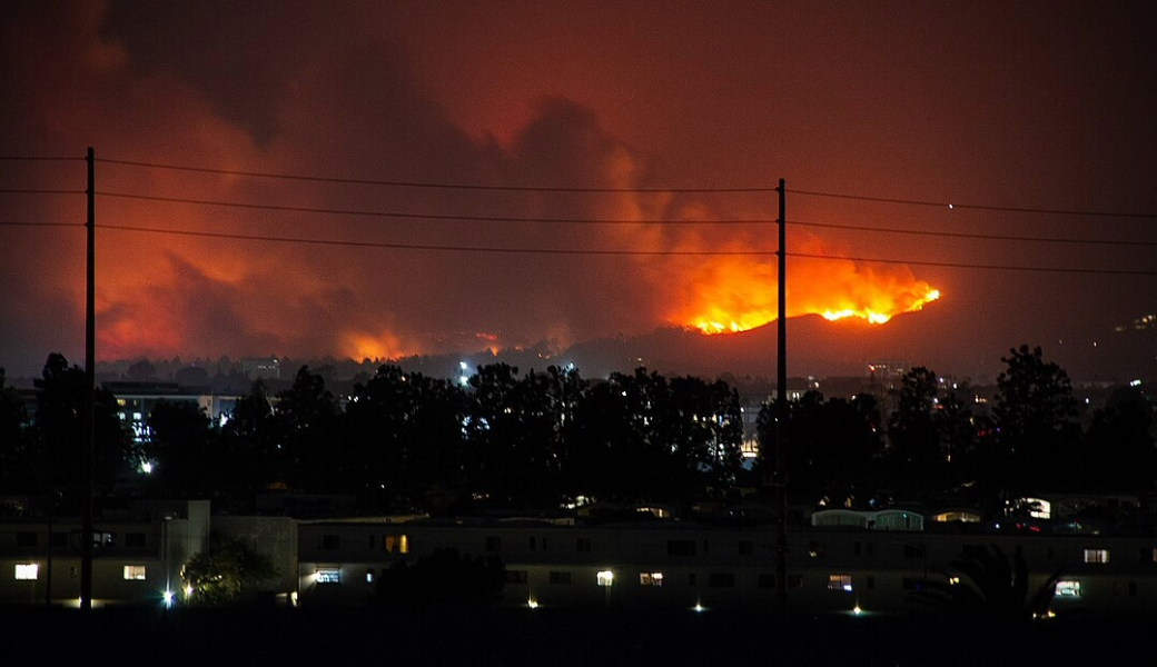 A new study in the Journal of Environmental Economics and Management indicates that prescribed burns could play a key role in mitigating risks of wildfire like those still active in Los Angeles, California. This photo of the Palisades Fire was taken from the Playa Vista neighborhood in western Los Angeles Jan. 7.