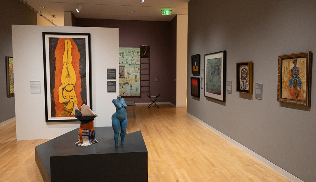 The reinstalled Boone and George Ann Knox Gallery II, featuring works by African American artists