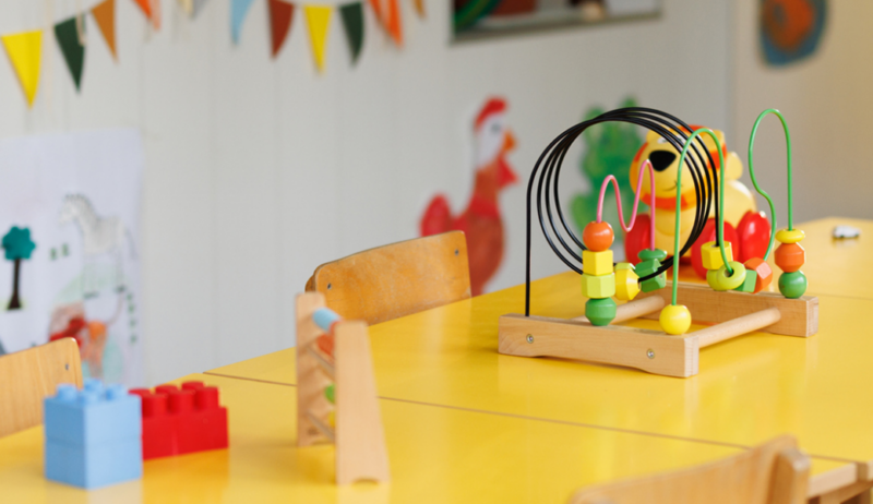 Image of kids toys on a table.