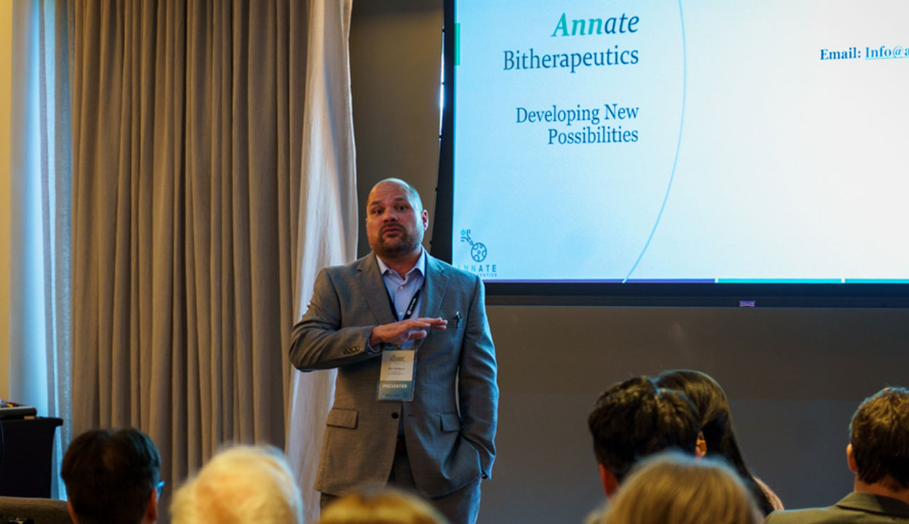 Eric DeJesus presenting at conference