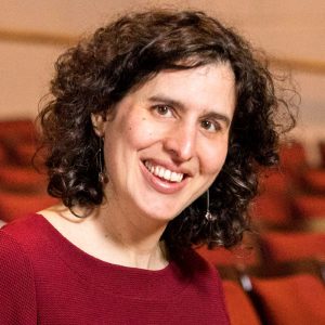 Portrait of Emily Sahakian in theater