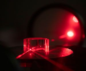 laser refracted through prism