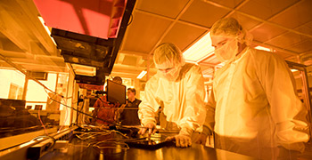 two men working in laboratory